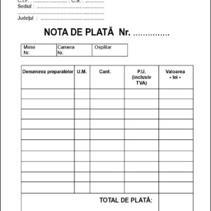 Nota plata A6 - hartie offset, 100 file