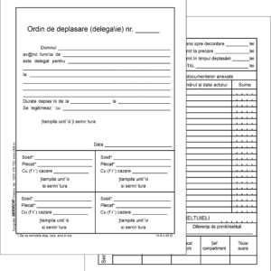 Ordin de deplasare delegatie A5 - hartie offset, 100 file